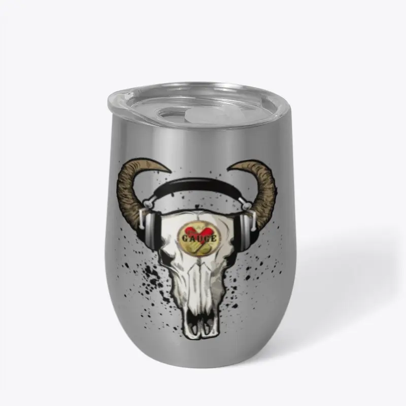 Cow Skull Wine Tumbler